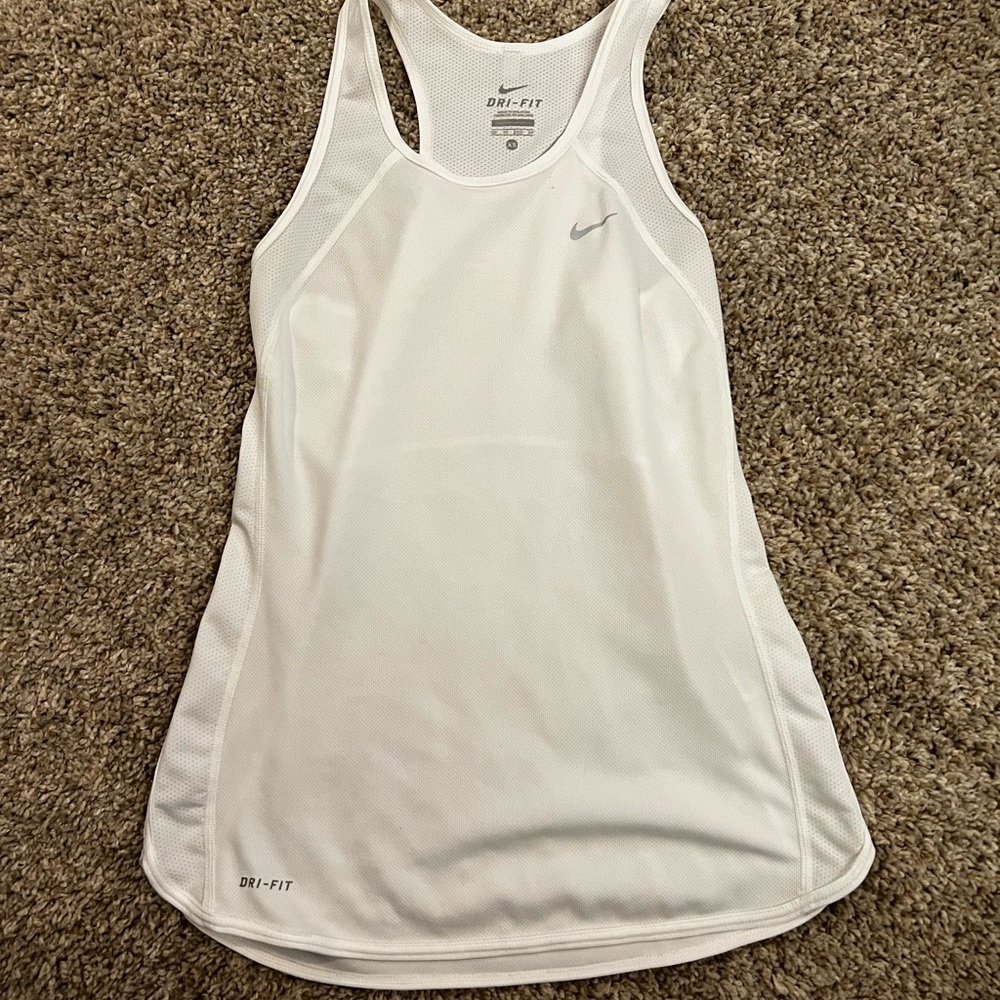 Nike youth white Dri-fit tank